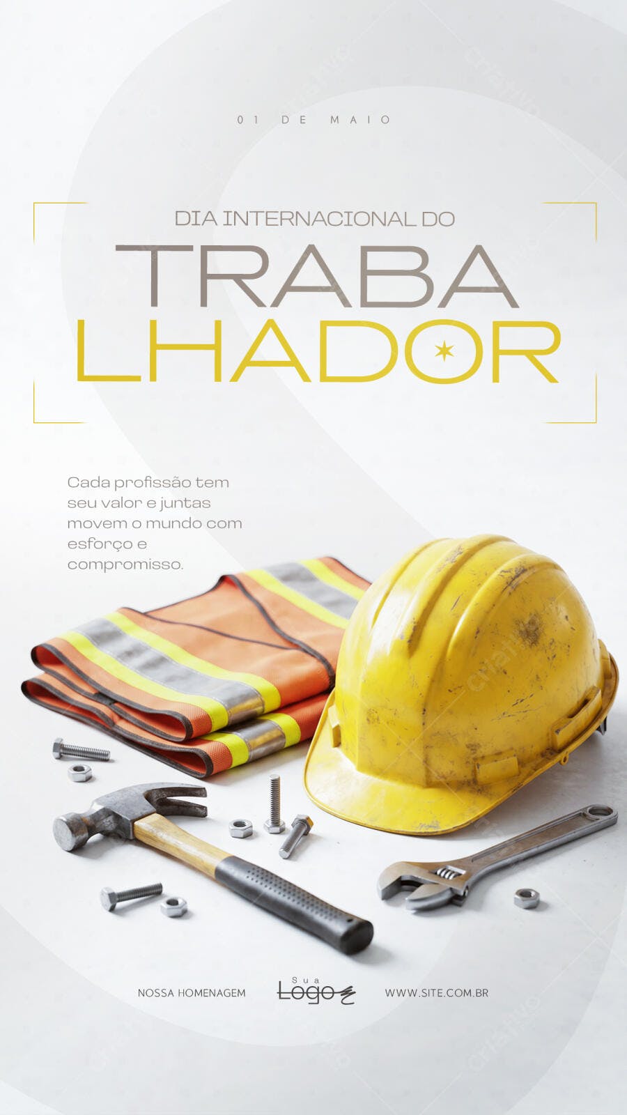 Story Dia do Trabalhador 1 de Maio PSD Editável