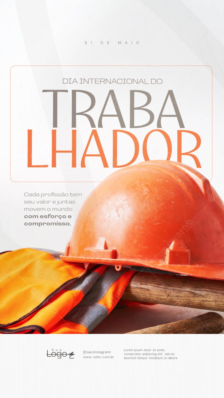 Story Dia do Trabalho 1 de Maio PSD Editável