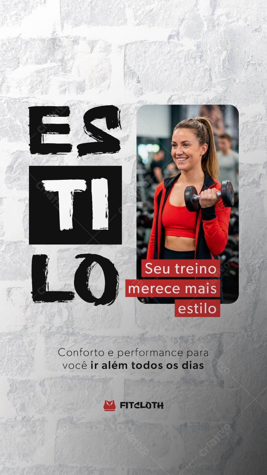 Story Instagram Academia Fitness Estilo PSD Editável