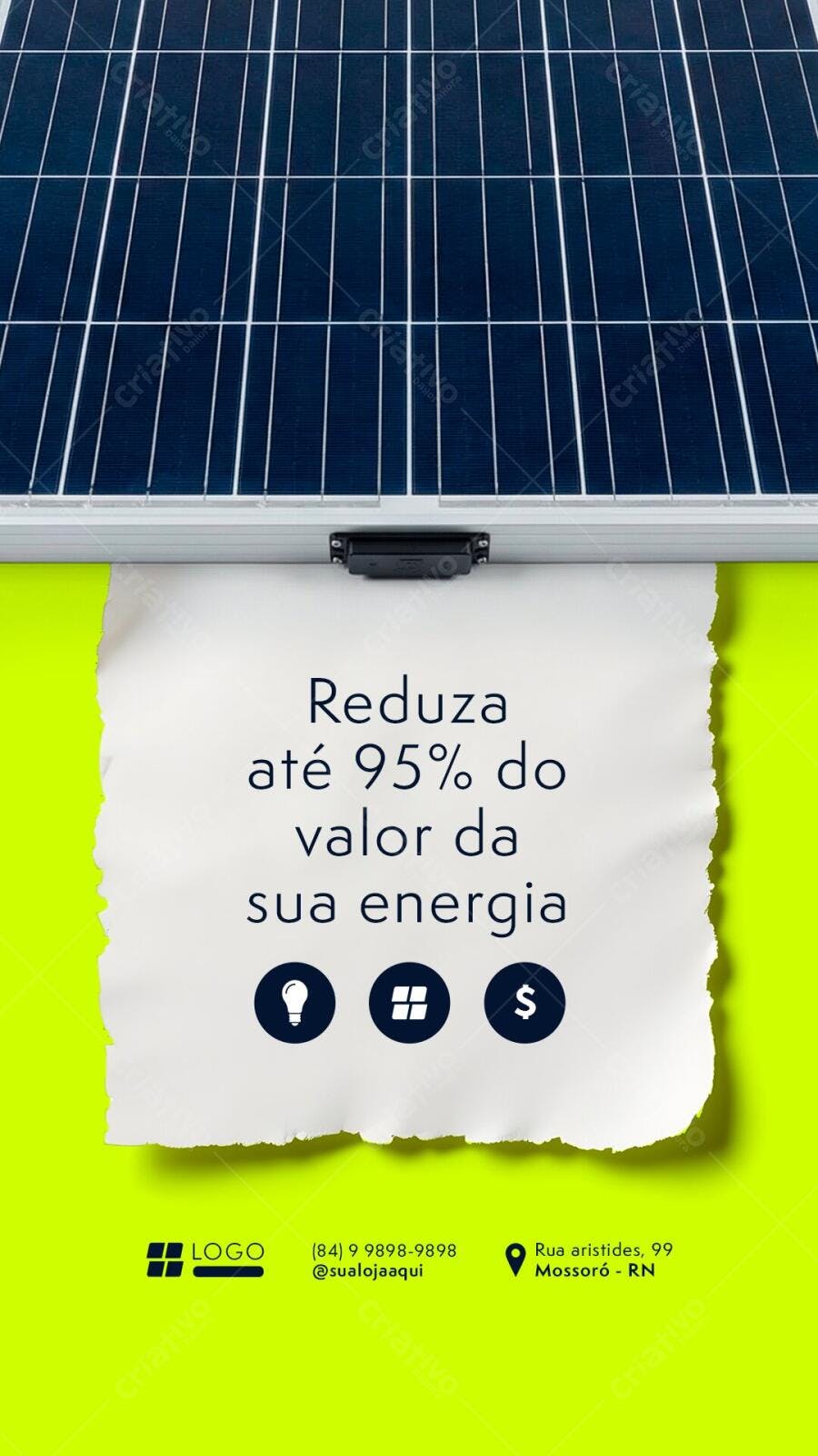 Story Instagram Energia Solar Sustentabilidade PSD Editável