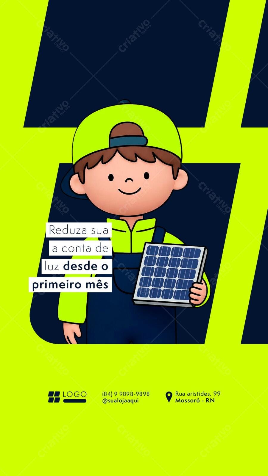 Story Instagram Energia Solar Sustentável PSD Editável