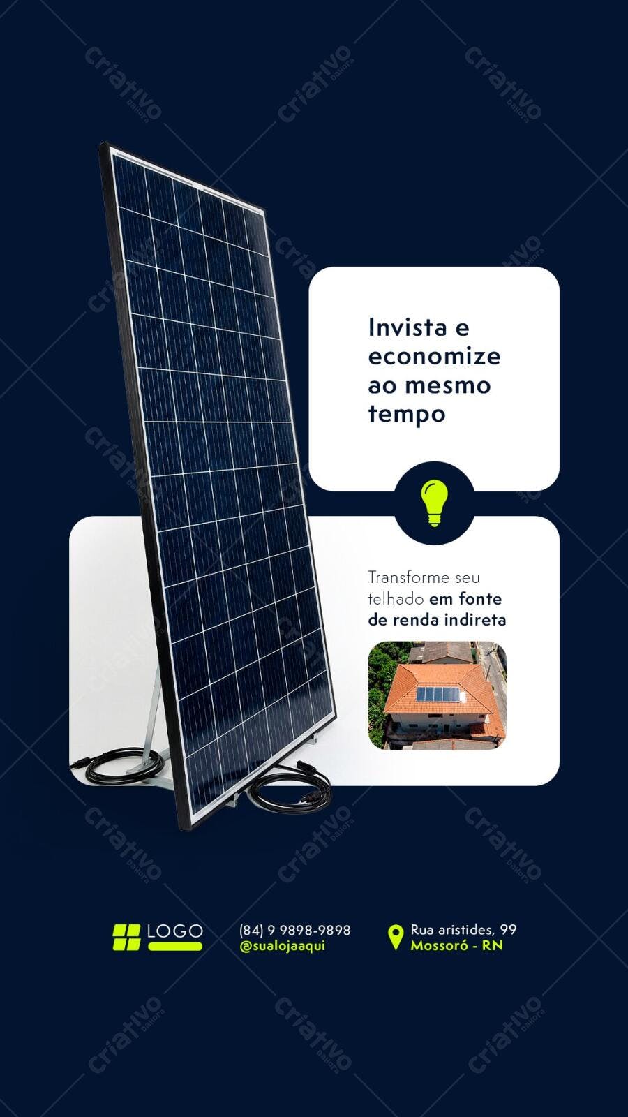 Story Instagram Energia Solar Sustentável PSD Editável