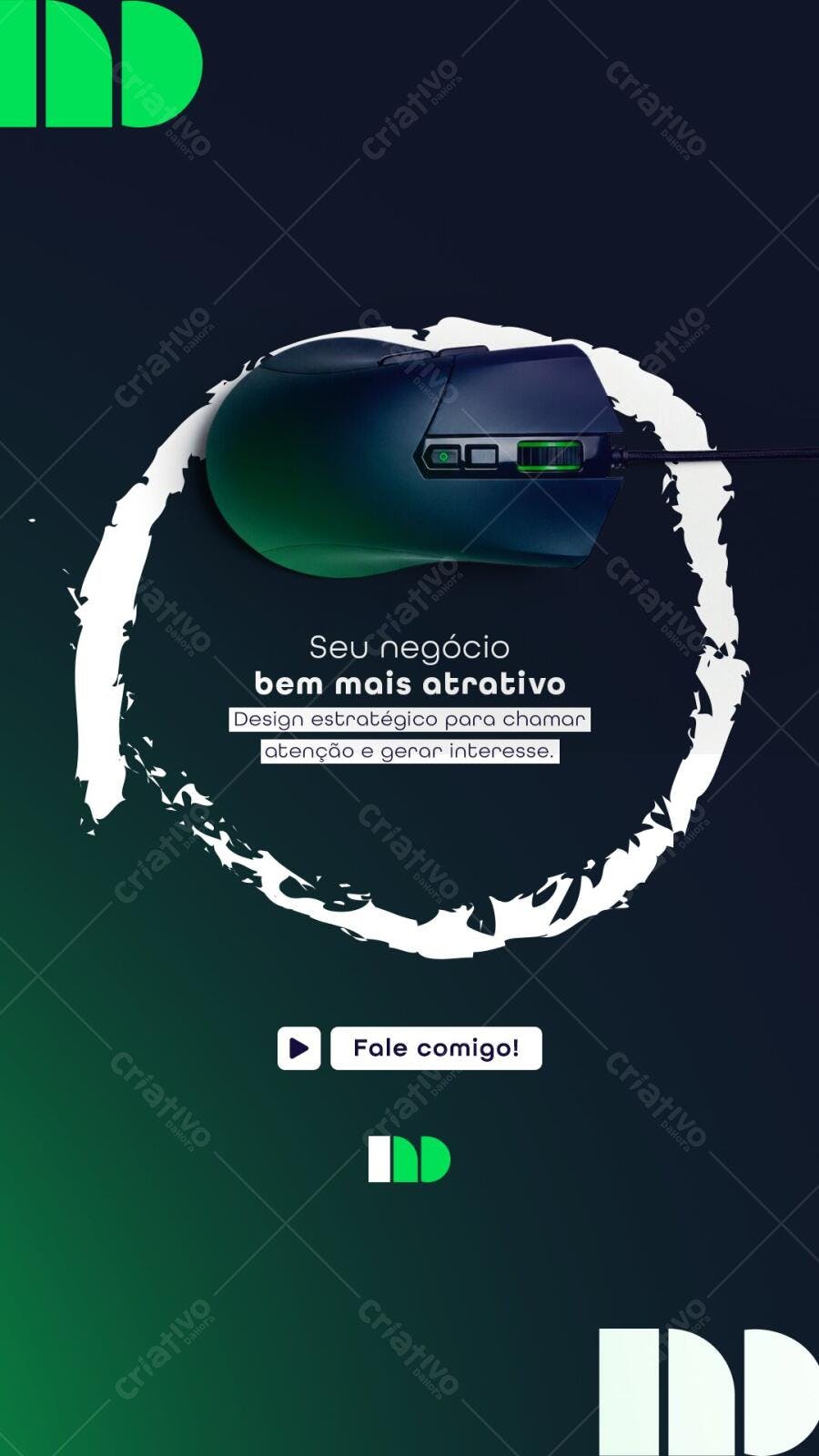 Story Instagram Marketing Digital Mouse PSD Editável