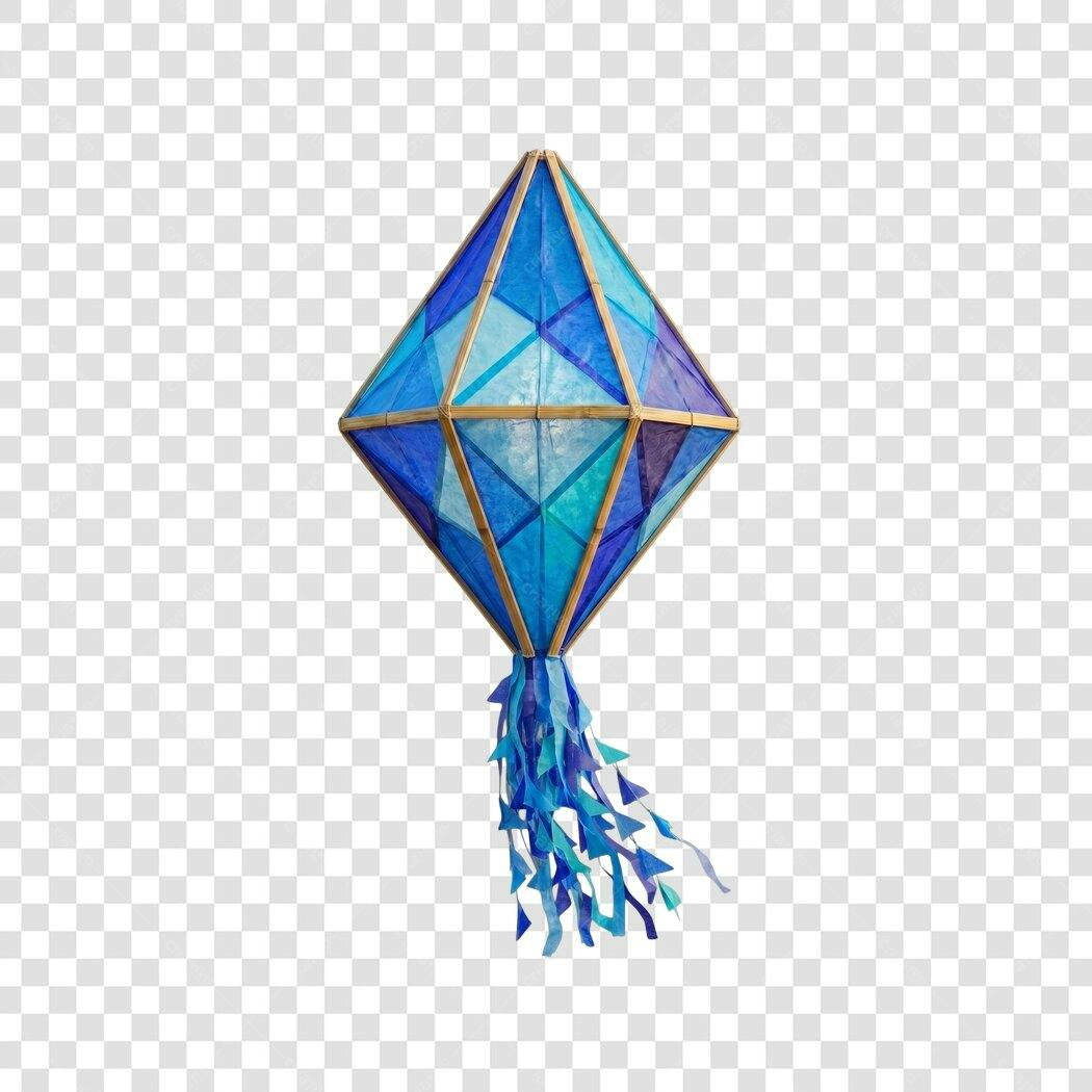 Elemento Decorativo Lanterna Azul Diwali PNG Fundo Transparente
