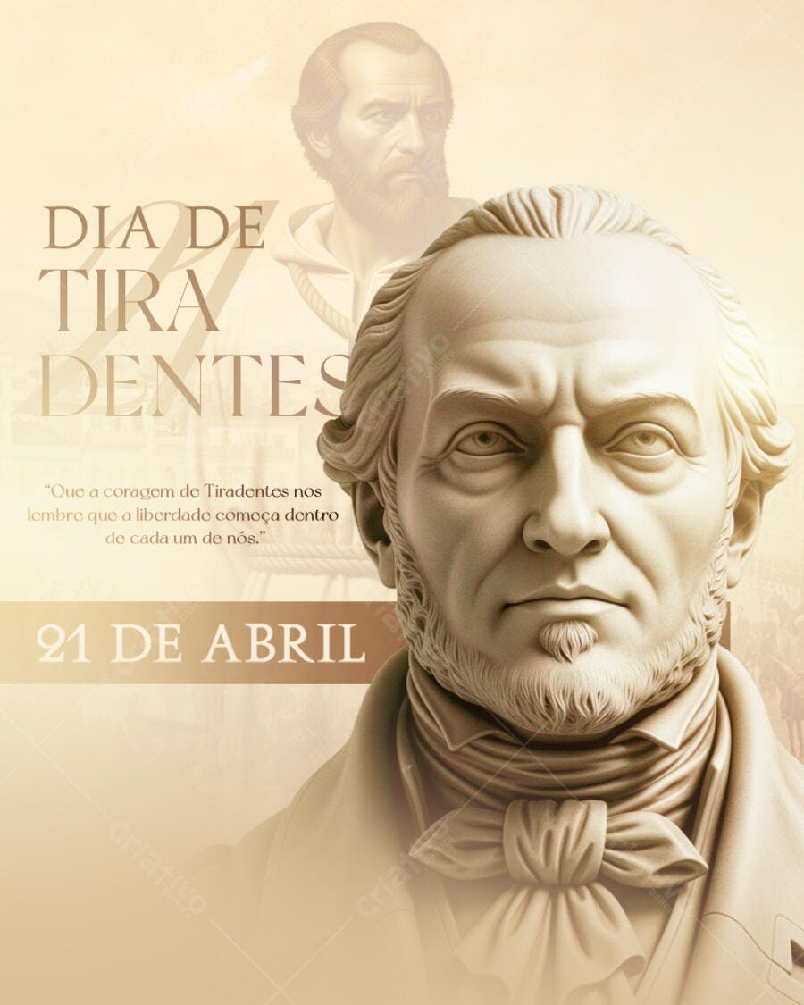 Post Dia de Tiradentes 21 de Abril PSD Editável