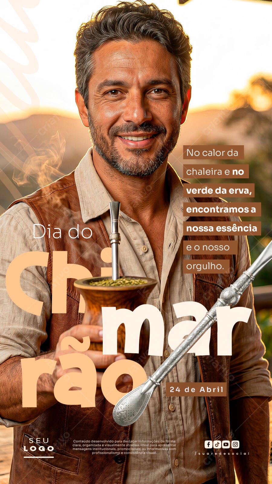 Story Dia do Chimarrão 24 de Abril PSD Editável