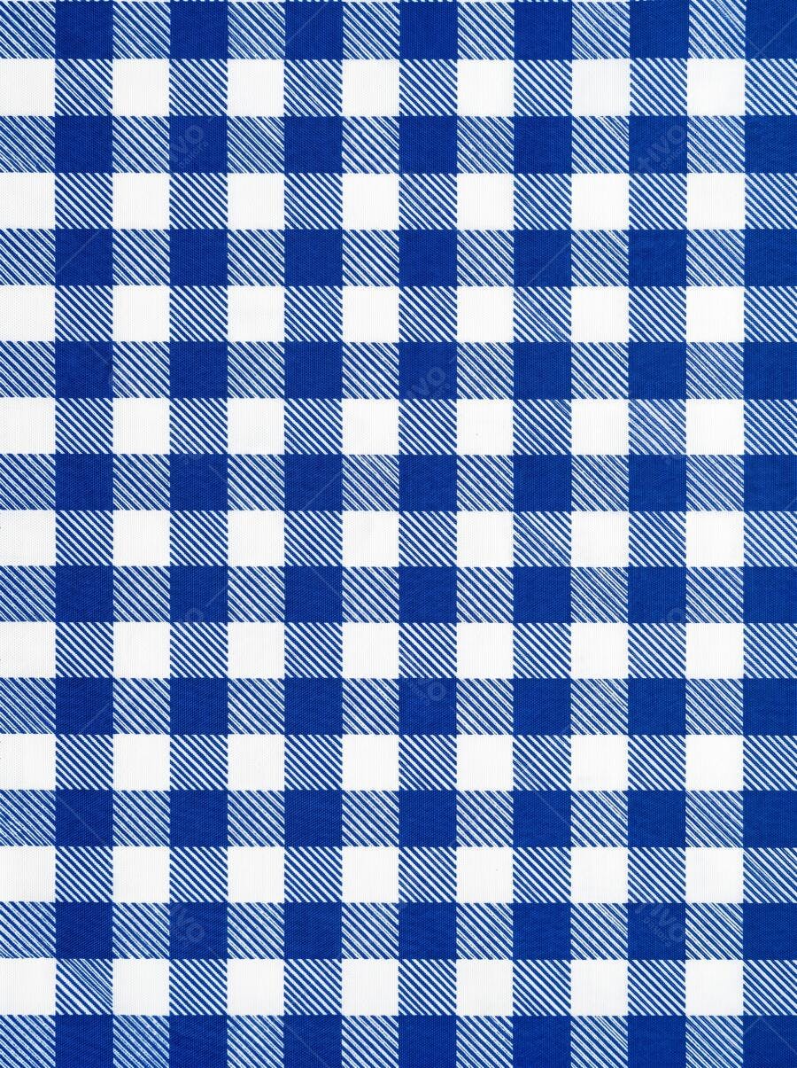 Textura Xadrez Azul e Branco Padrão Gingham Seamless para Fundo