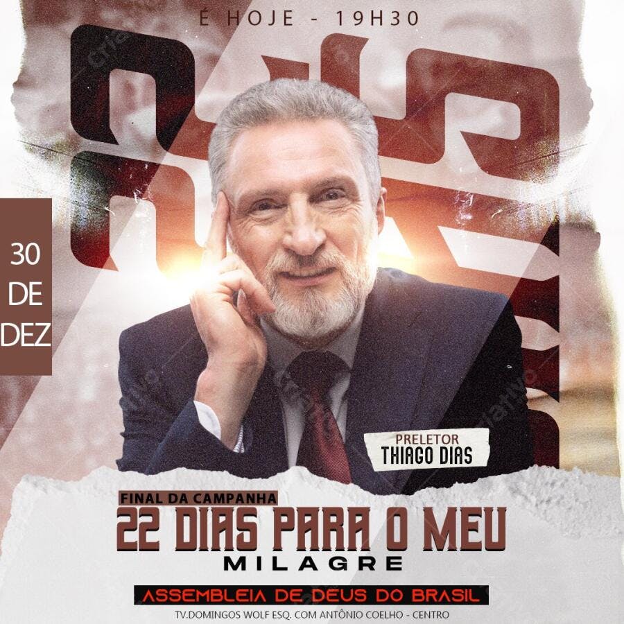 Flyer Evento Religioso Igreja Campanha PSD Editável