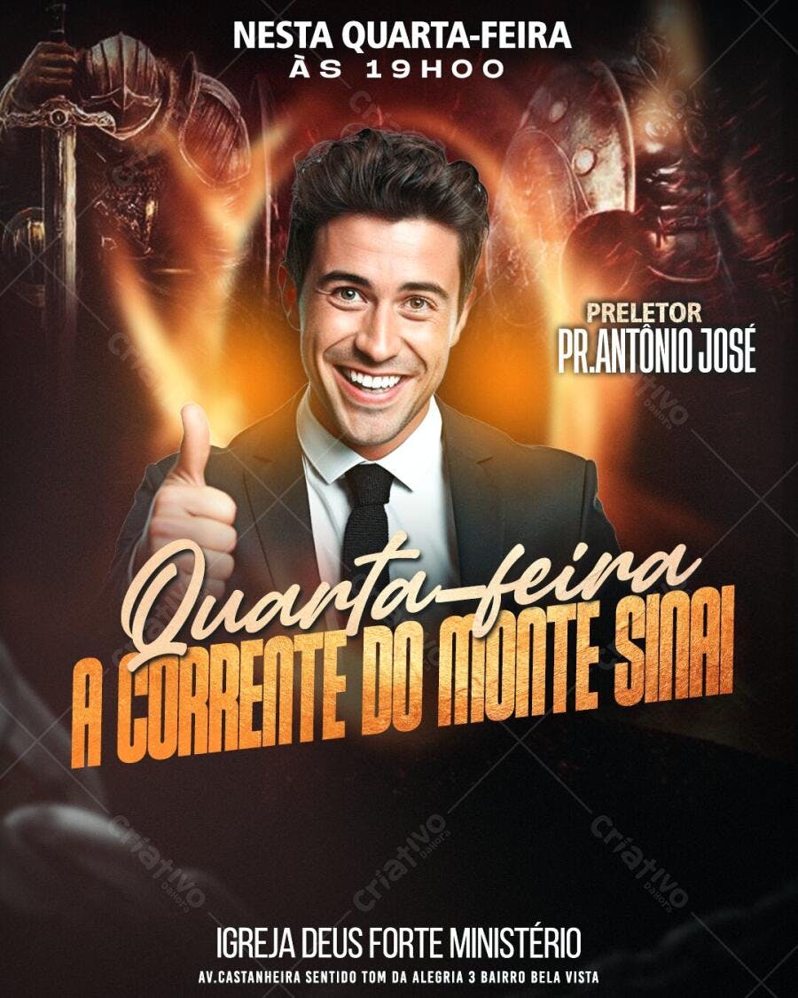Flyer Evento Religioso Igreja Evangélica PSD Editável