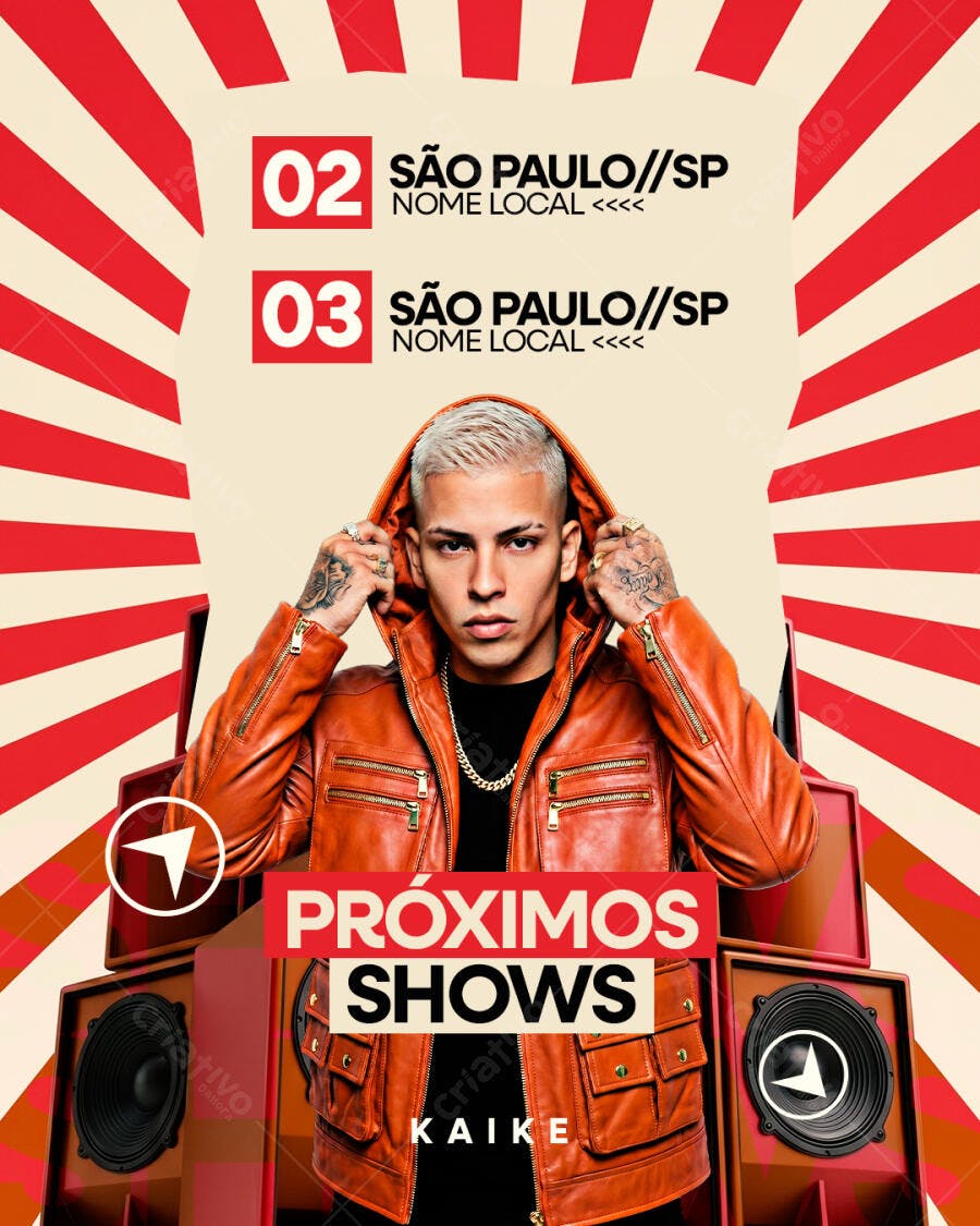Flyer Próximos Shows Evento Musical PSD Editável