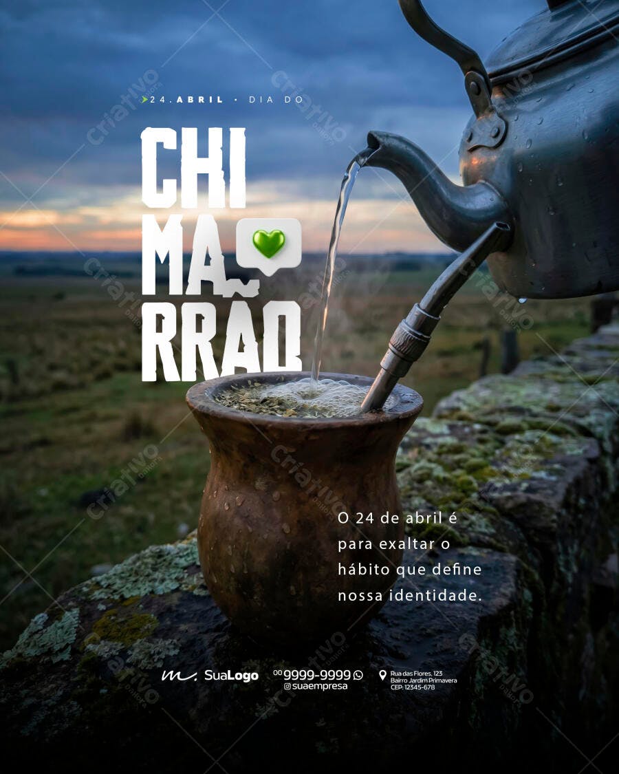 Post Dia do Chimarrão 24 de Abril PSD Editável