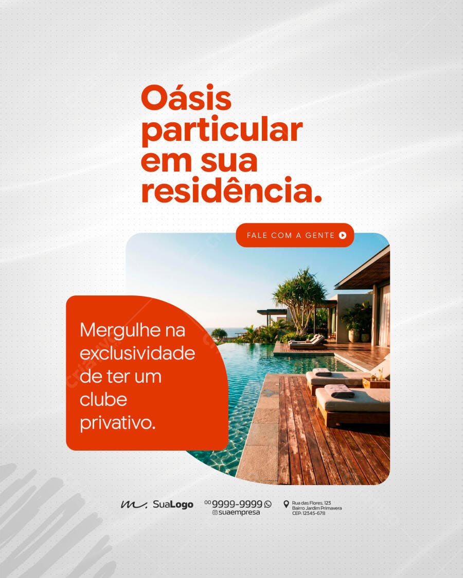 Post Imobiliário Condomínio Clube Residência PSD Editável