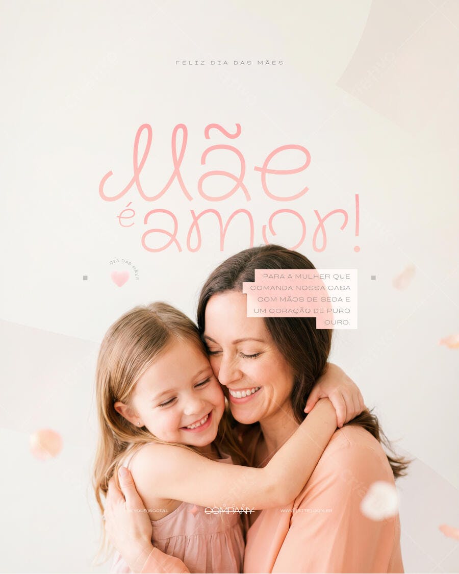 Post Instagram Dia das Mães Amor PSD Editável