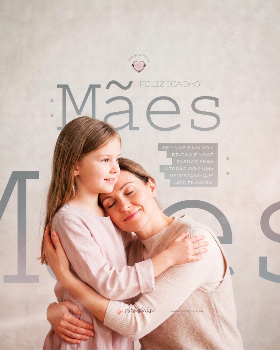 Post Instagram Dia das Mães Família PSD Editável