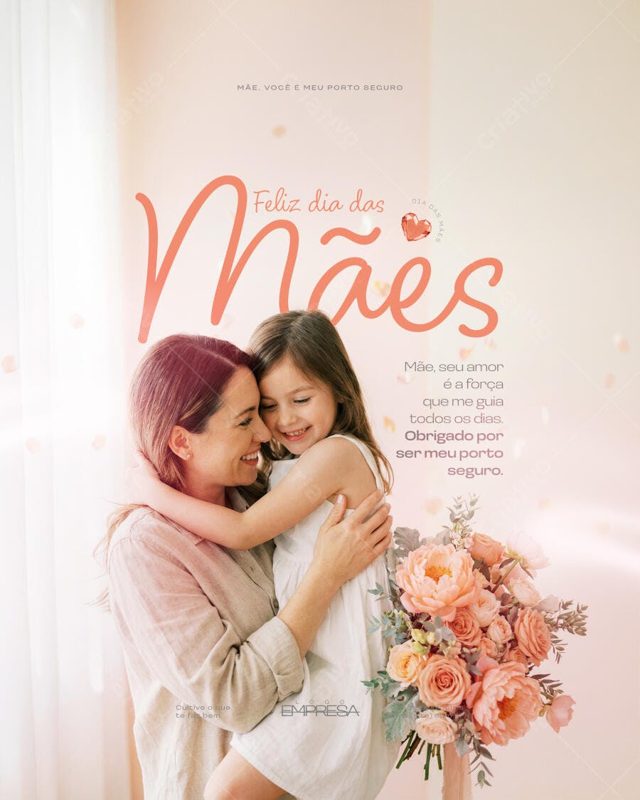 Post Instagram Dia das Mães Floricultura PSD Editável