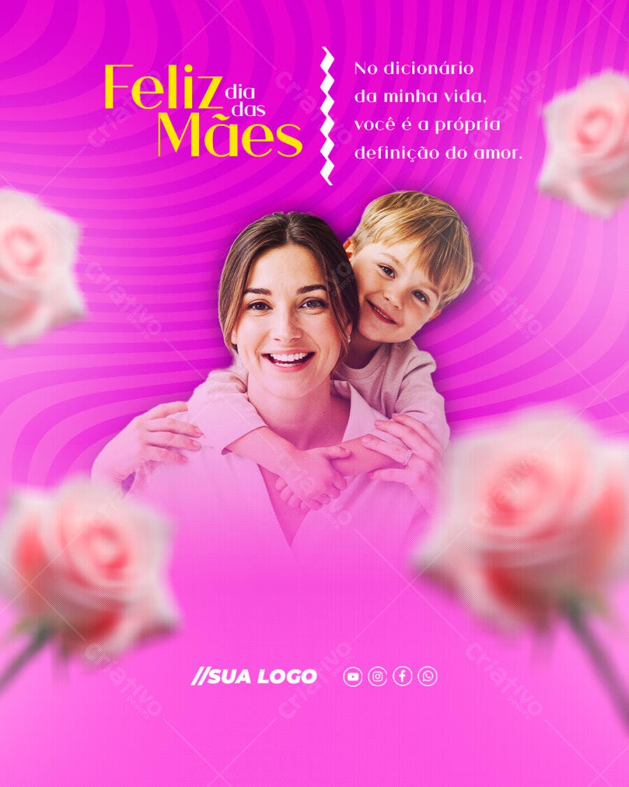Post Instagram Dia das Mães Maio PSD Editável