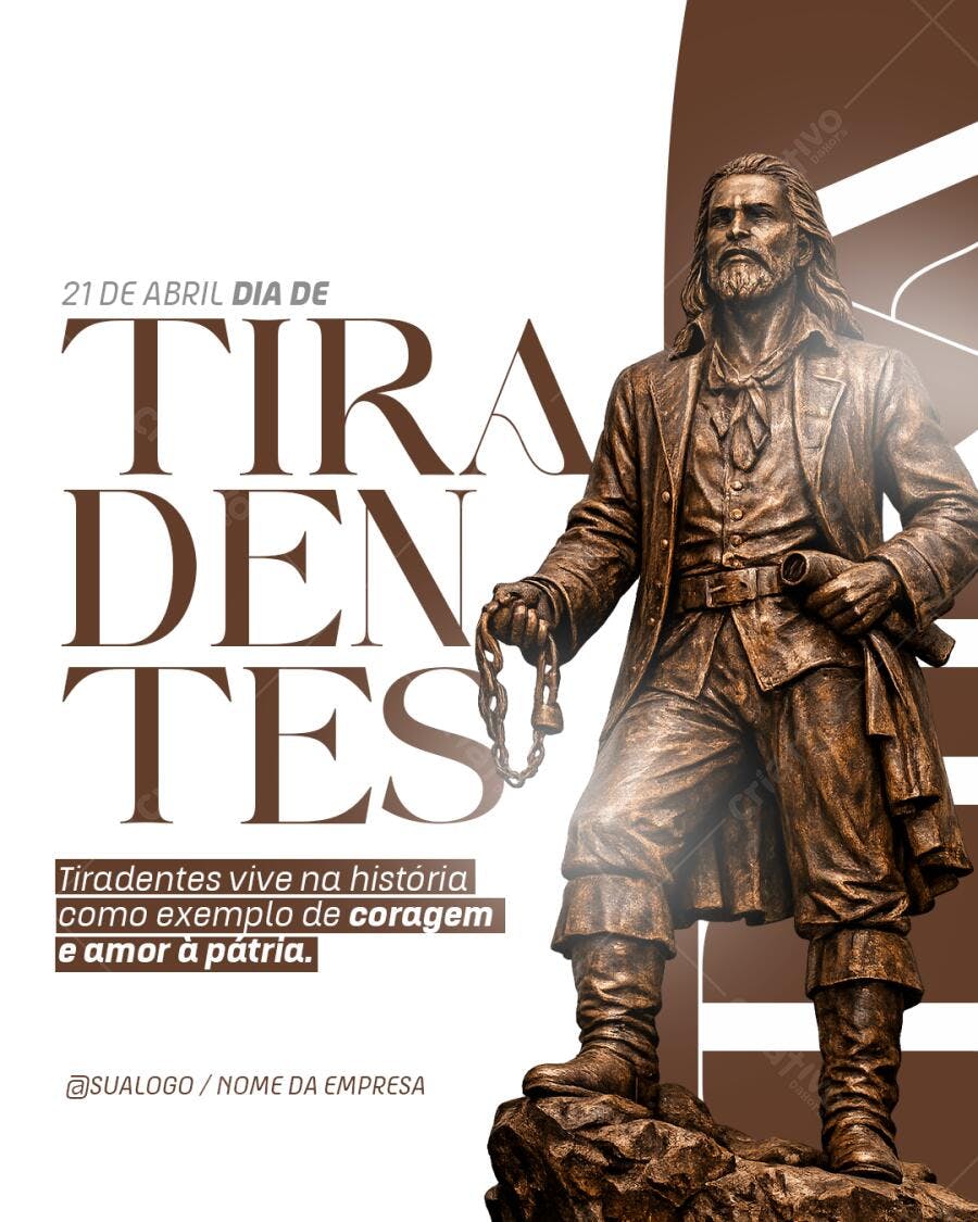 Post Instagram Dia de Tiradentes 21 de Abril PSD Editável