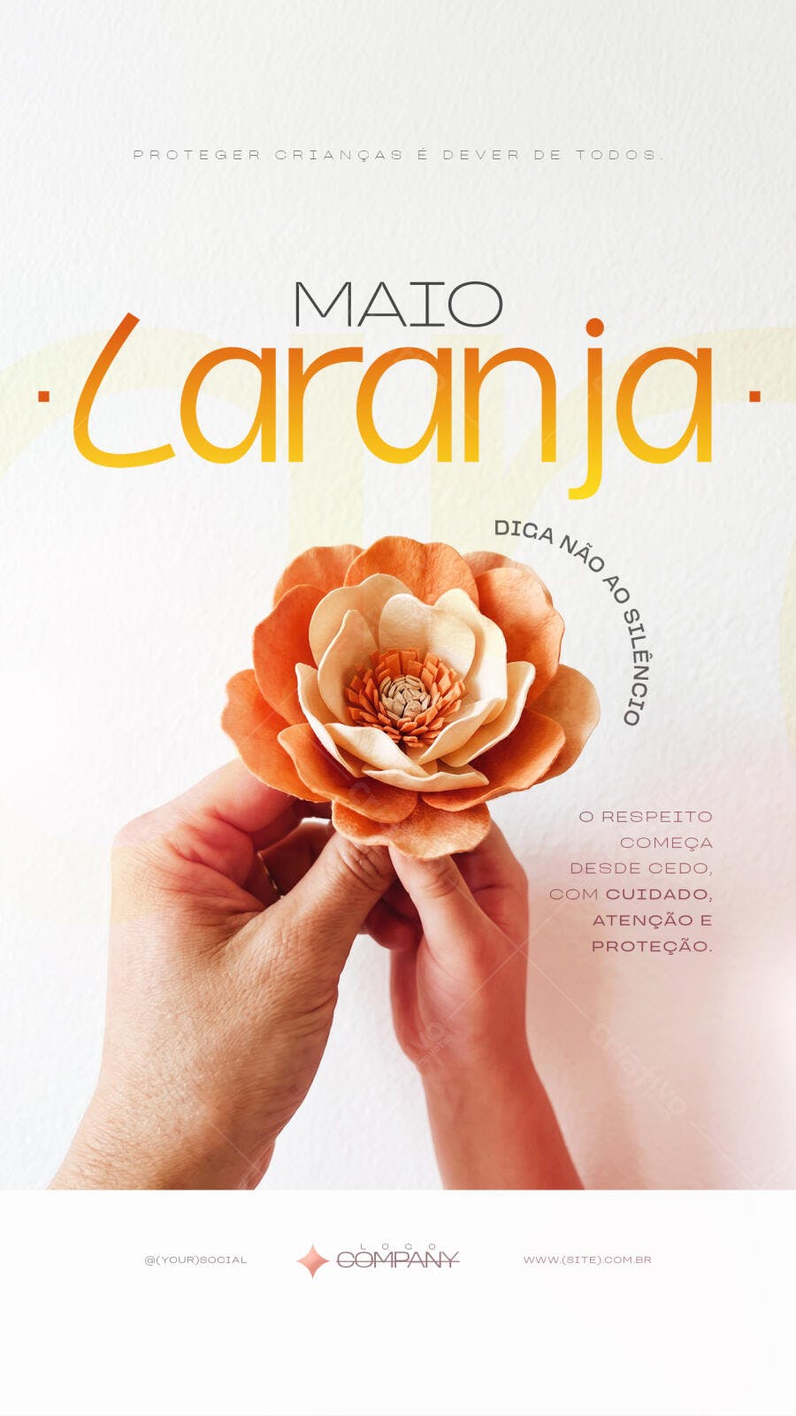 Post Instagram Maio Laranja Conscientização PSD Editável