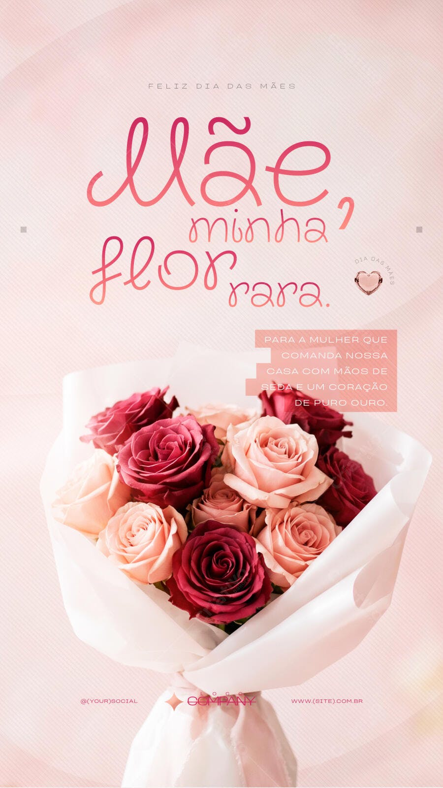 Story Dia das Mães Floricultura Rosas PSD Editável