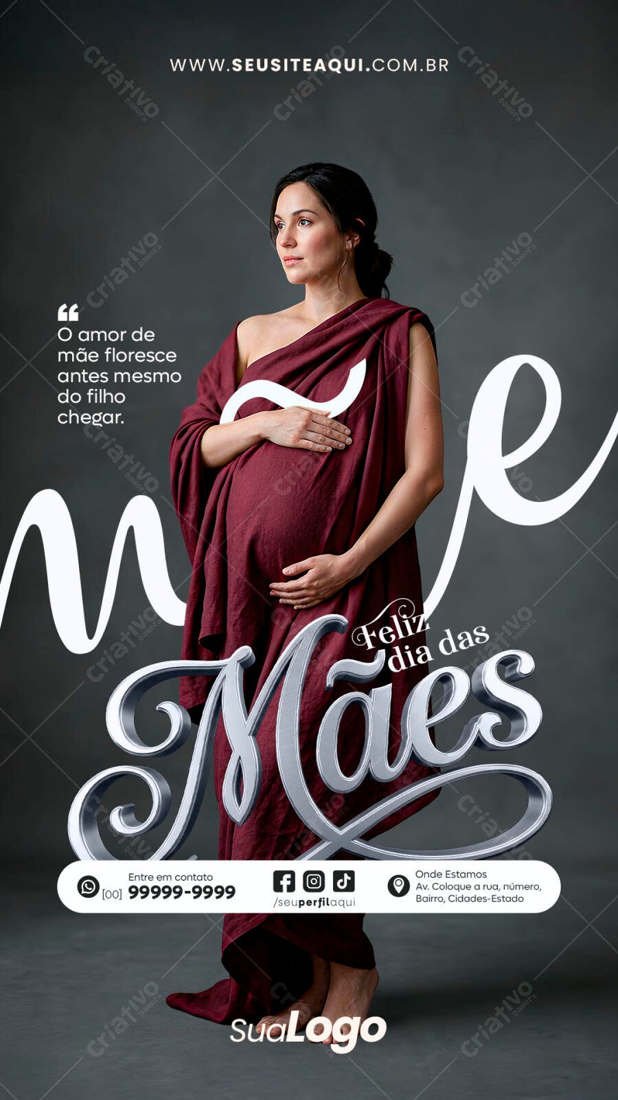 Story Dia das Mães Gestante Maio PSD Editável