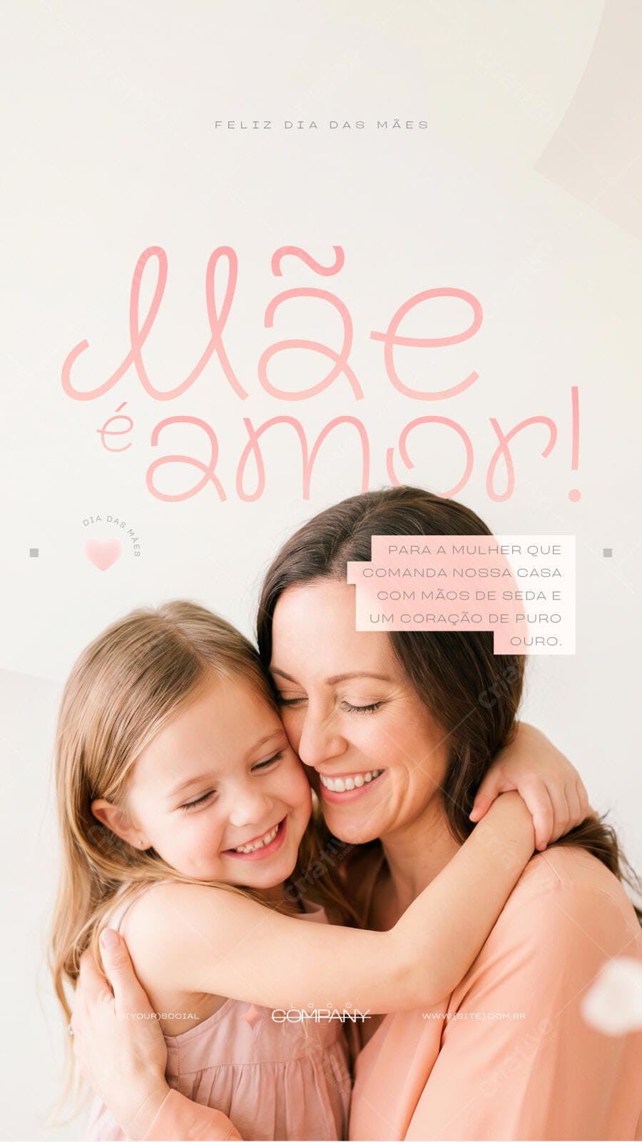 Story Dia das Mães Mãe é Amor PSD Editável