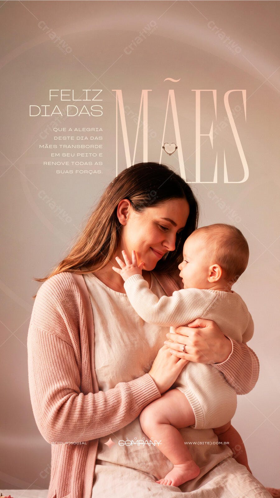Story Dia das Mães Minimalista PSD Editável