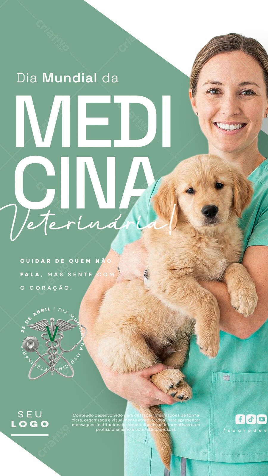 Story Dia Mundial Medicina Veterinária PSD Editável