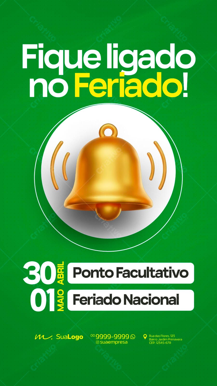 Story Instagram Feriado Nacional 1 de Maio PSD Editável