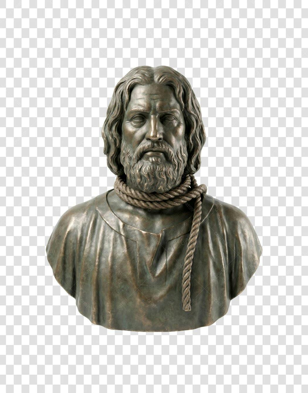 Foto Recortada Busto Homem Barba Corda PNG Fundo Transparente