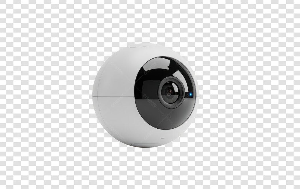 Foto Recortada Câmera Segurança Branca PNG Fundo Transparente