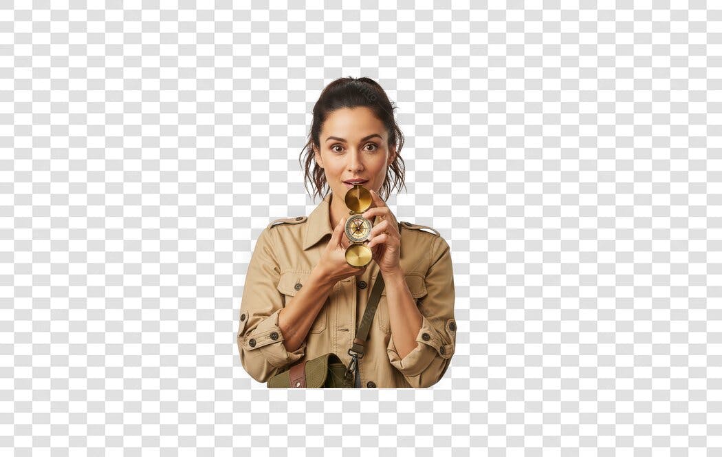 Foto Recortada Mulher Branca Surpresa Dinheiro PNG Fundo Transparente