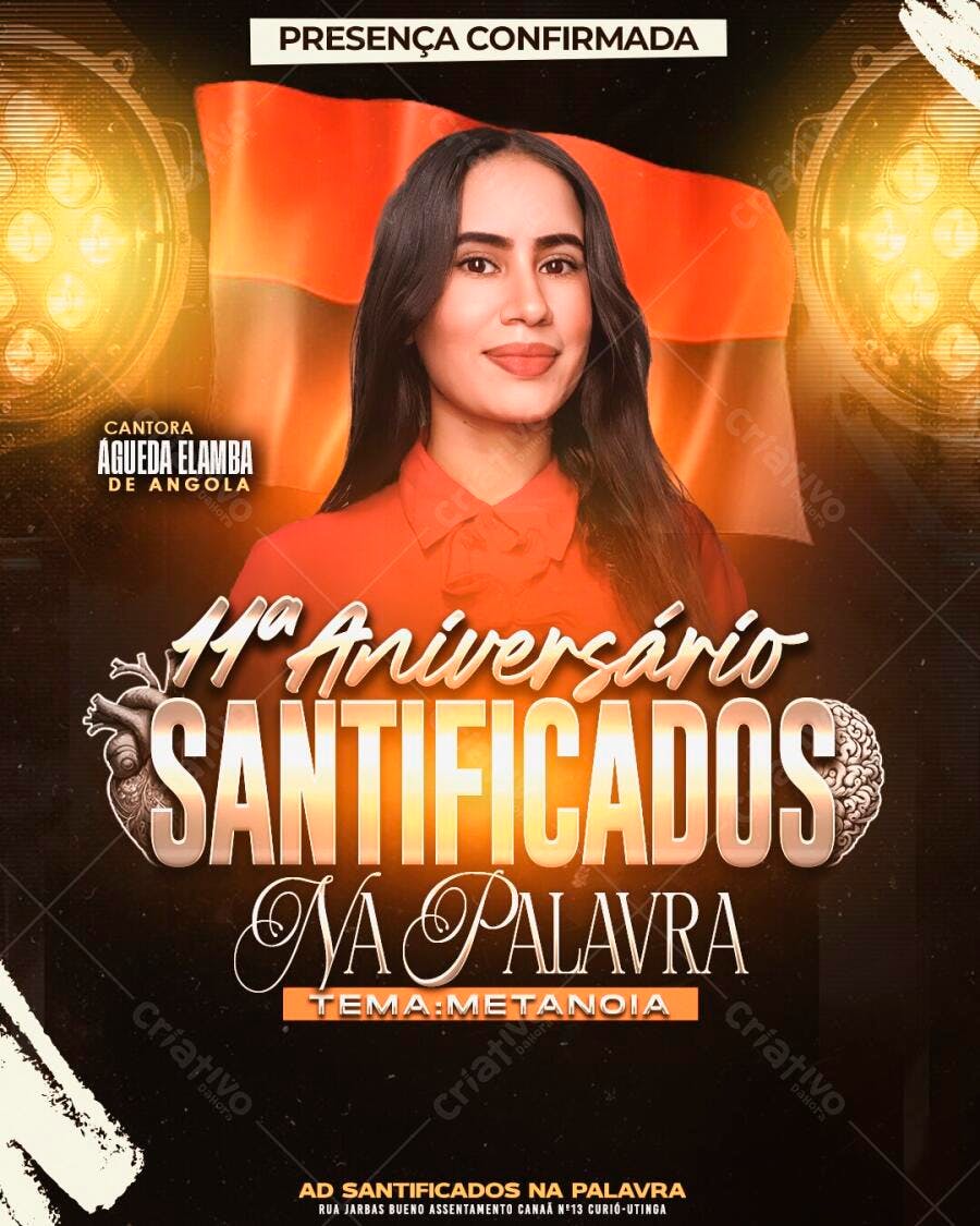 Flyer 11º Aniversário Igreja Evangélica PSD Editável