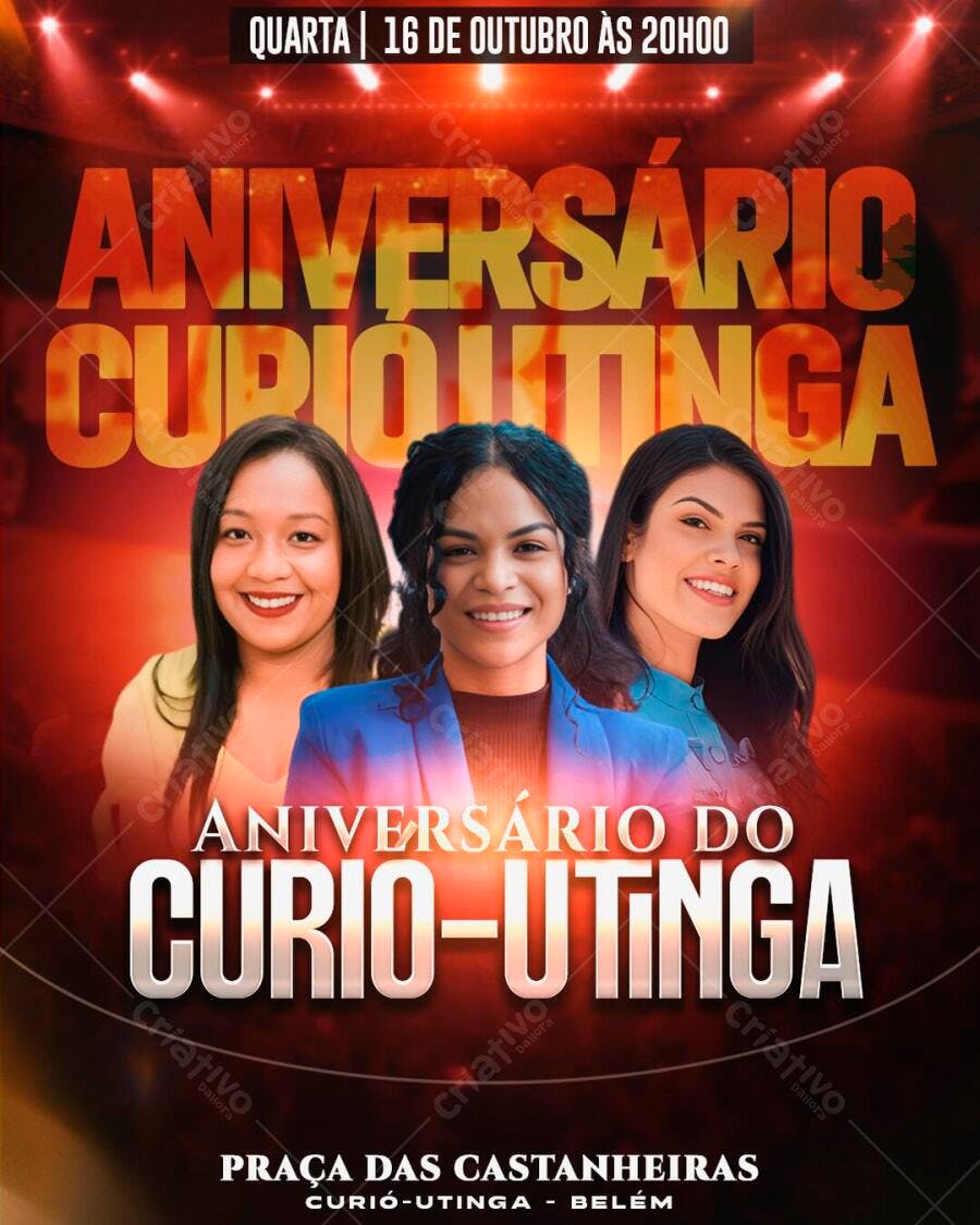 Flyer Aniversário Evento Festa Outubro PSD Editável