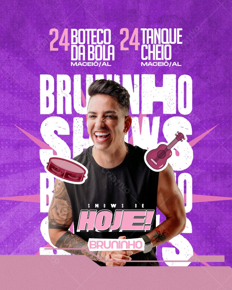 Flyer Show de Música Evento Bar Balada PSD Editável
