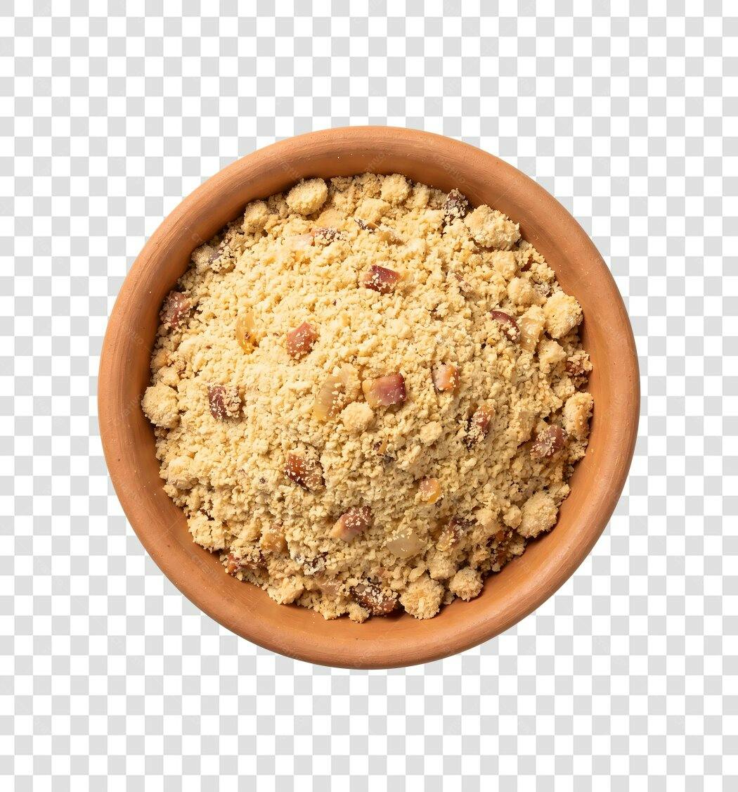 Foto Recortada Farofa de Bacon em Tigela PNG Fundo Transparente