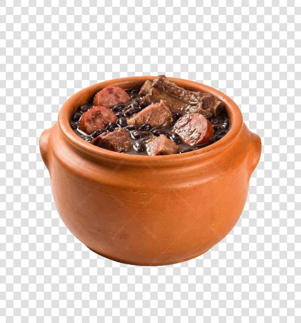 Foto Recortada Feijoada Completa Panela Barro PNG Fundo Transparente