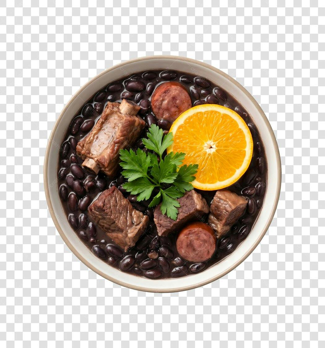 Foto Recortada Feijoada Completa Prato Típico PNG Fundo Transparente
