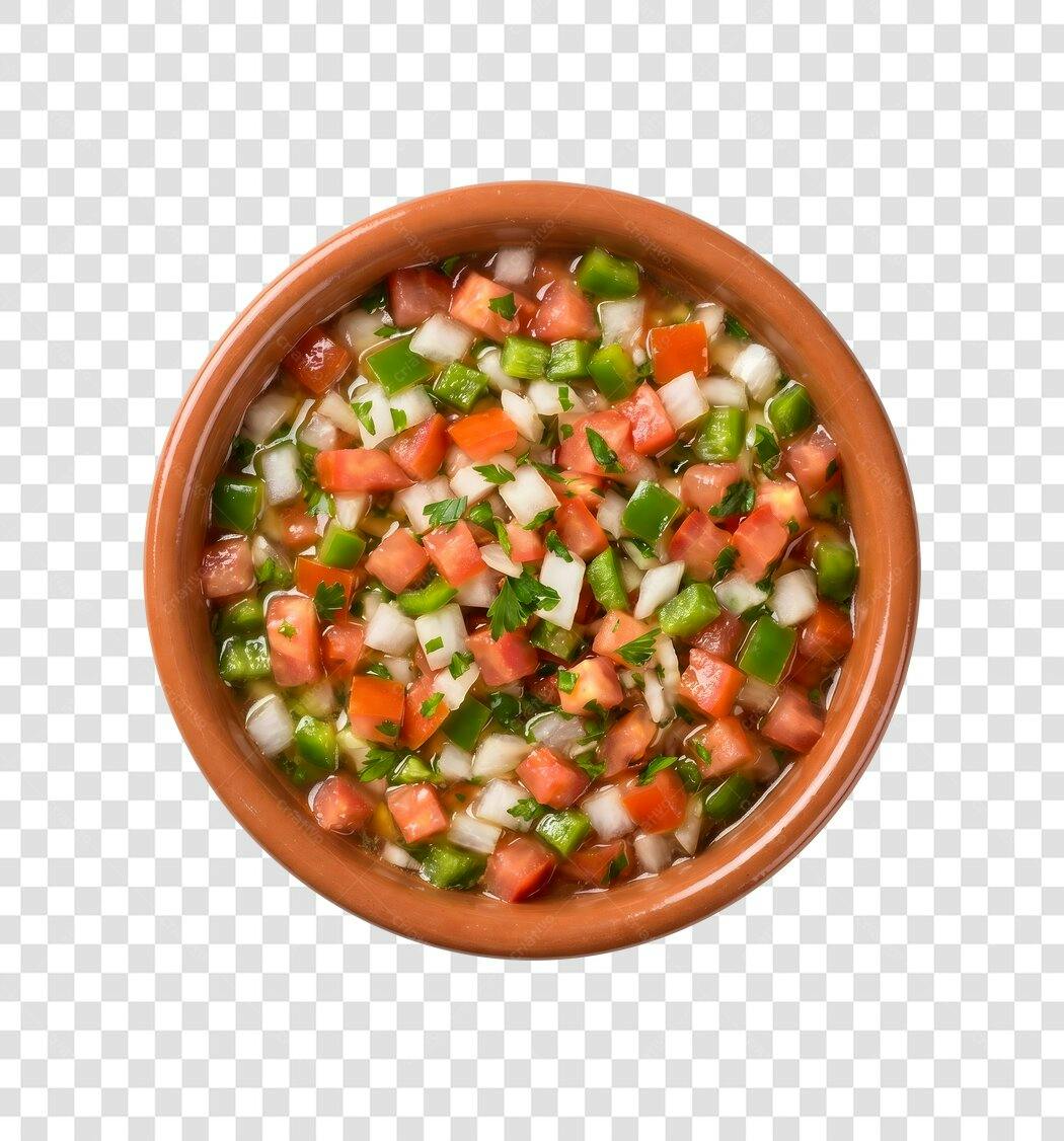 Foto Recortada Vinagrete Salada Molho PNG Fundo Transparente