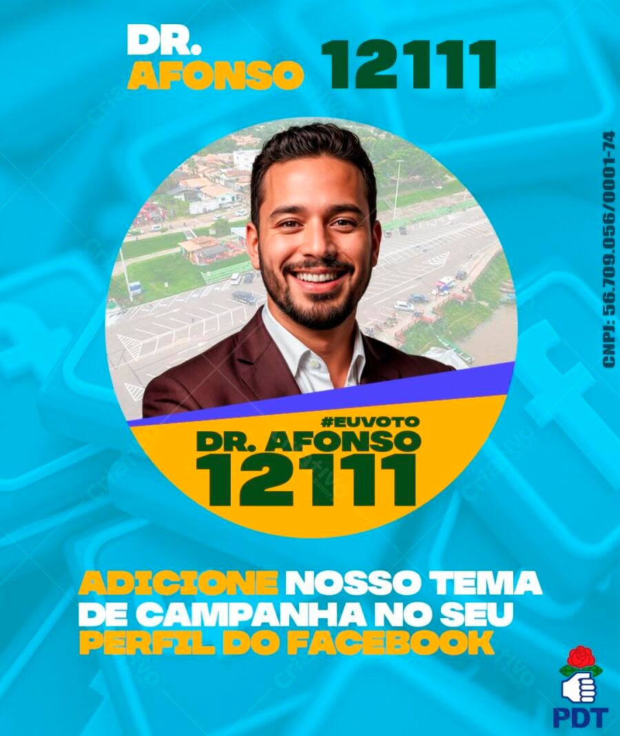 Post Instagram Campanha Política Dr Afonso PSD Editável