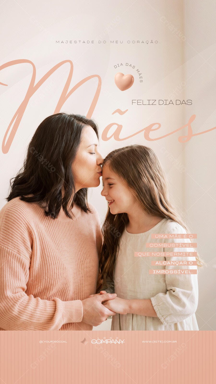 Story Dia das Mães Delicado Rosa PSD Editável