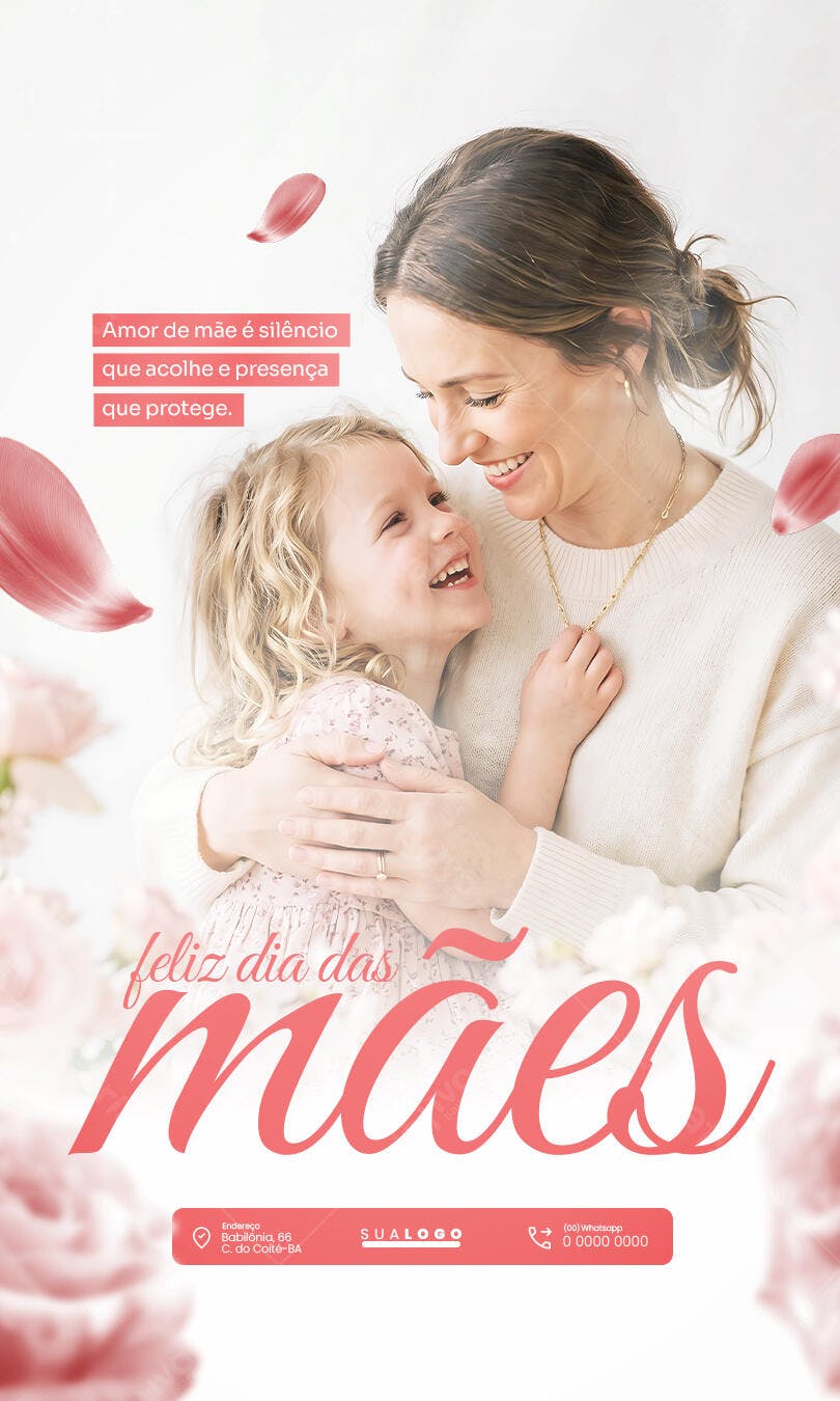 Story Dia das Mães Floral Delicado PSD Editável