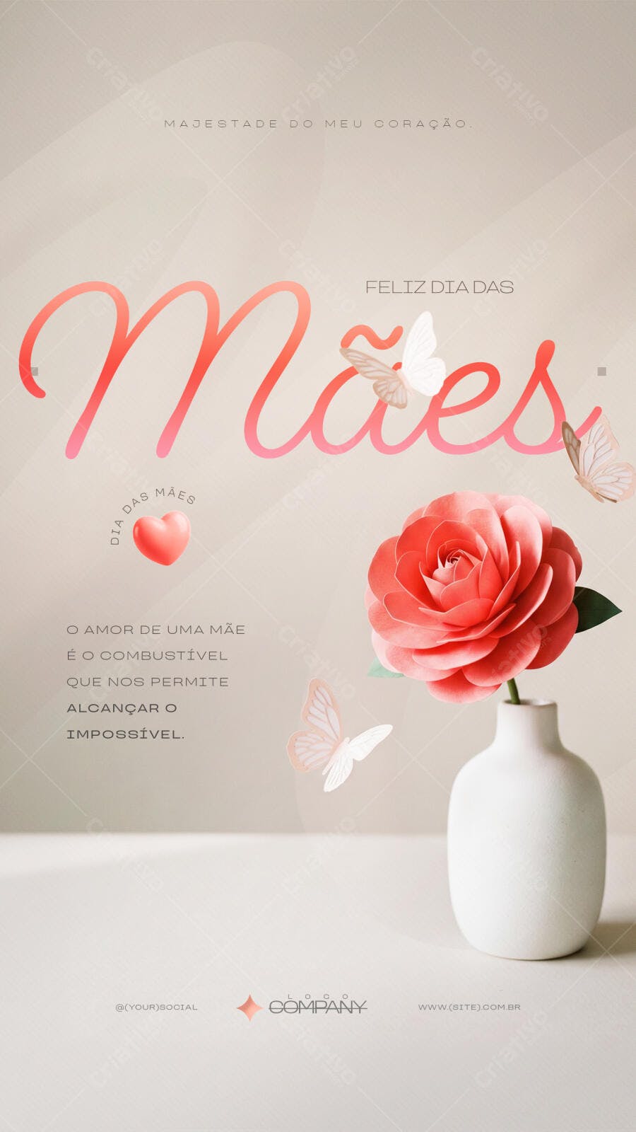 Story Dia das Mães Floricultura Rosas PSD Editável