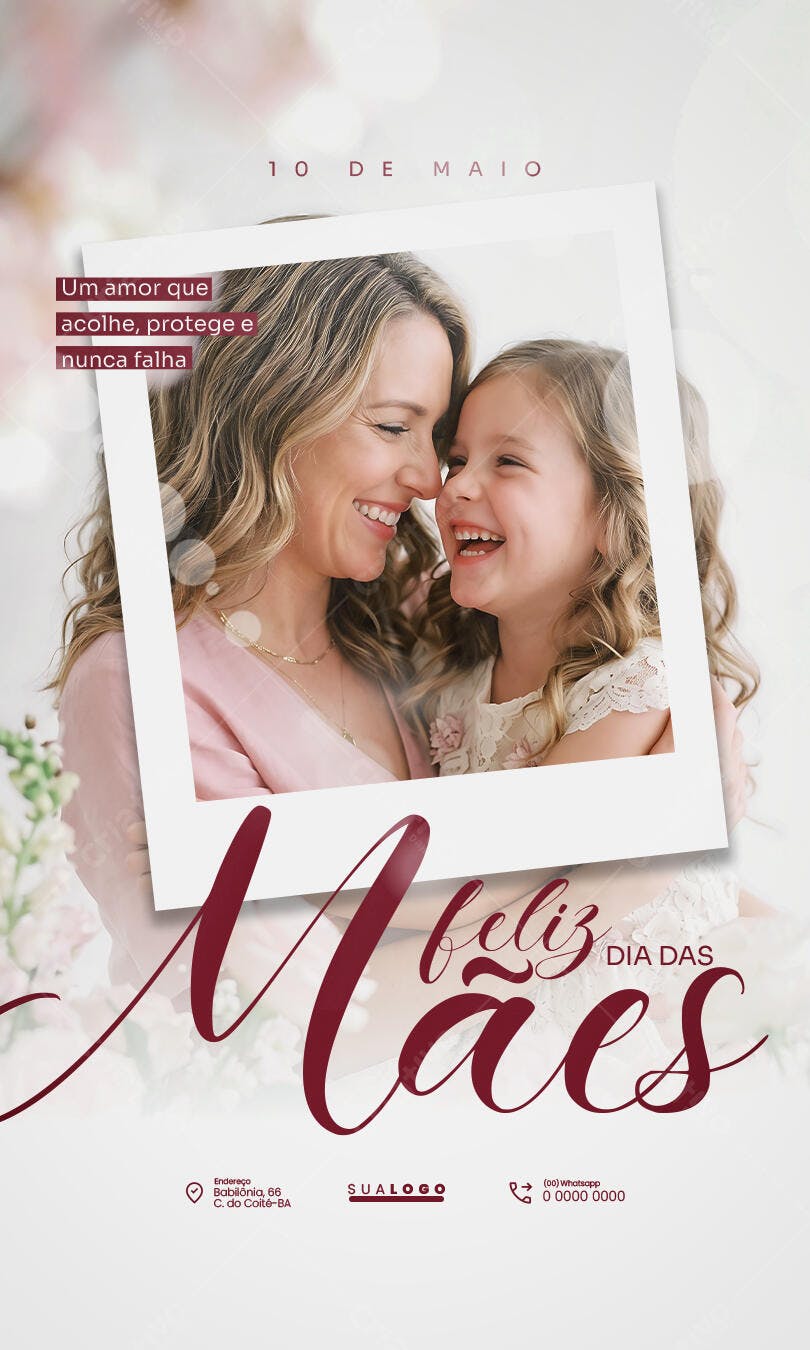 Story Instagram Dia das Mães 10 de Maio PSD Editável