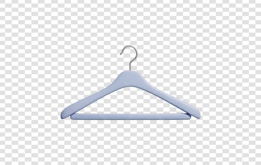 Elemento 3D Cabide Azul Roupas Loja PNG Fundo Transparente