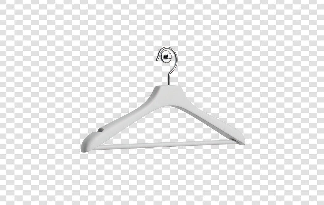 Elemento 3D Cabide Branco Loja Roupas PNG Fundo Transparente