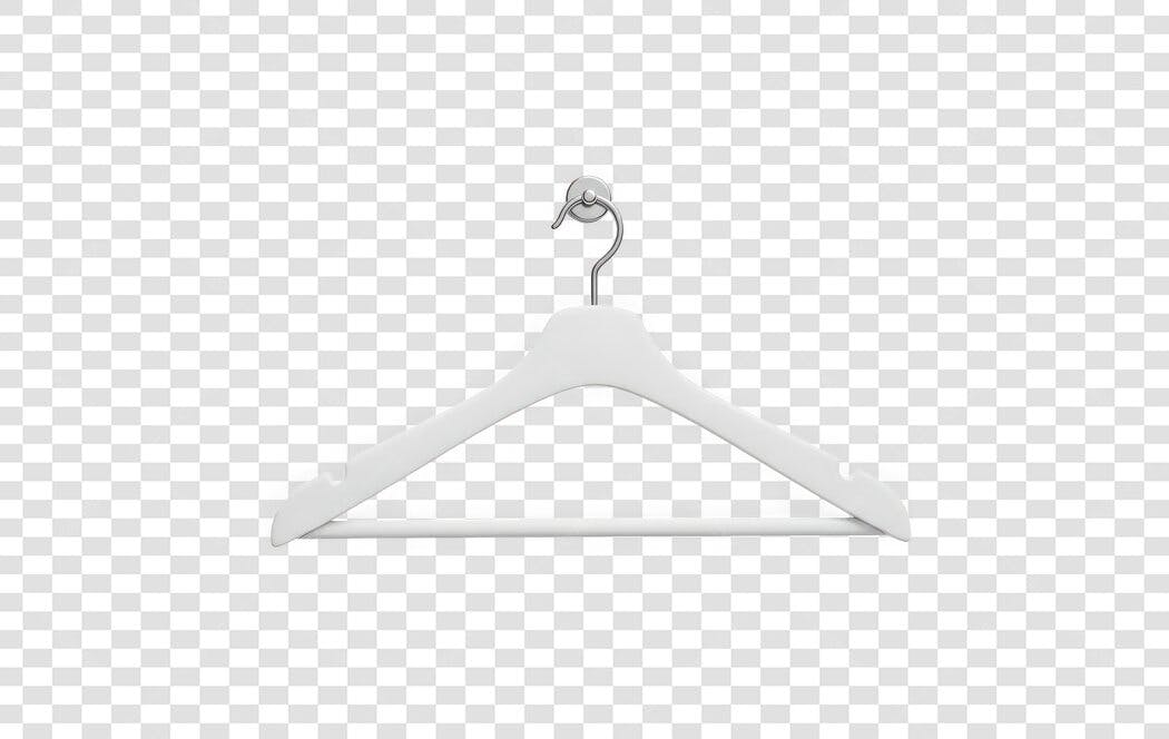 Elemento 3D Cabide Branco Roupa PNG Fundo Transparente