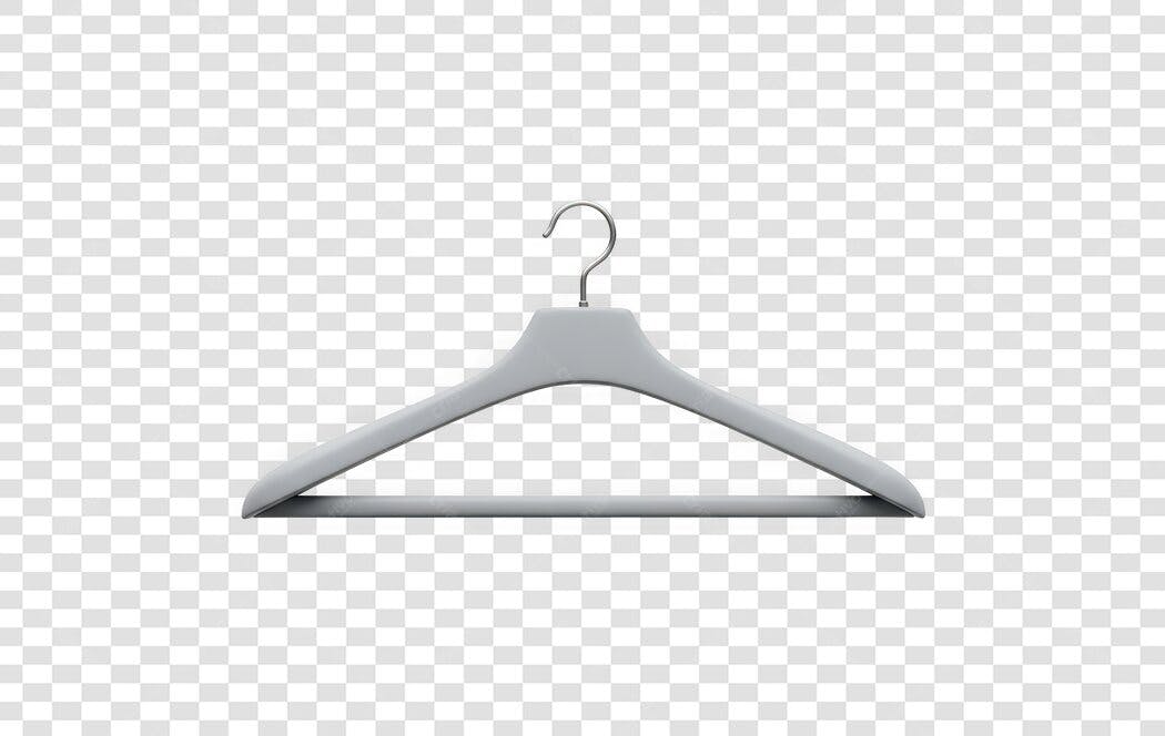 Elemento 3D Cabide Cinza Roupa Loja PNG Fundo Transparente
