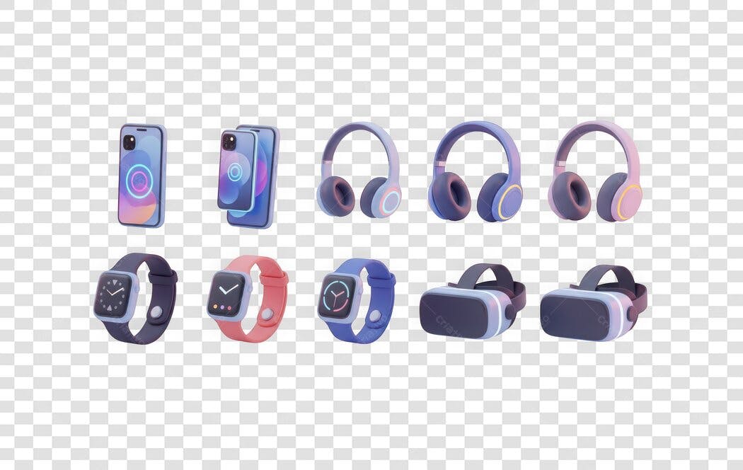 Elemento 3D Eletrônicos Gadgets Tecnologia PNG Fundo Transparente