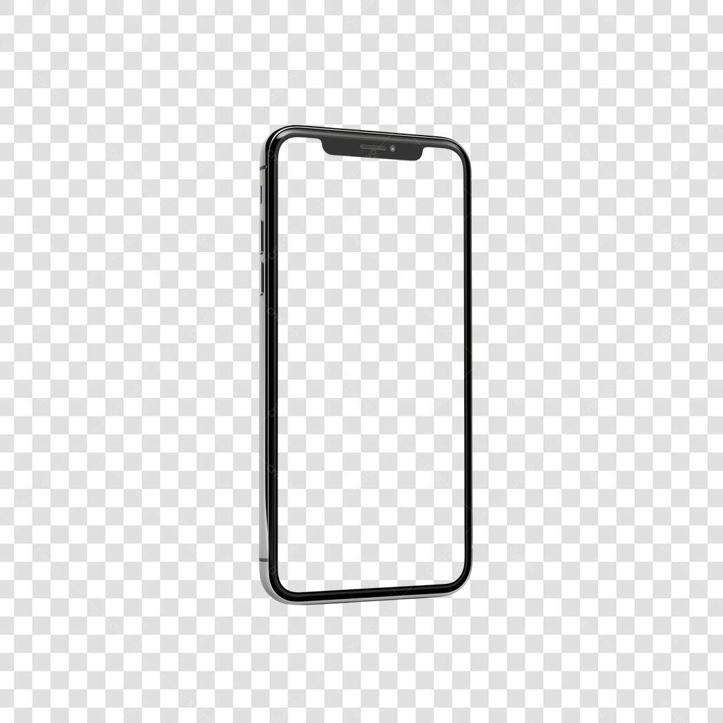 Elemento 3D Smartphone Tela Transparente PNG Fundo Transparente