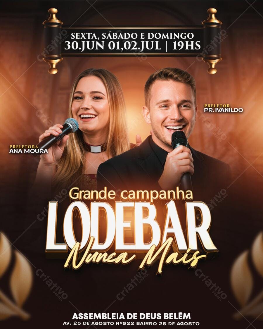Flyer Campanha Evangélica Igreja Cristã PSD Editável